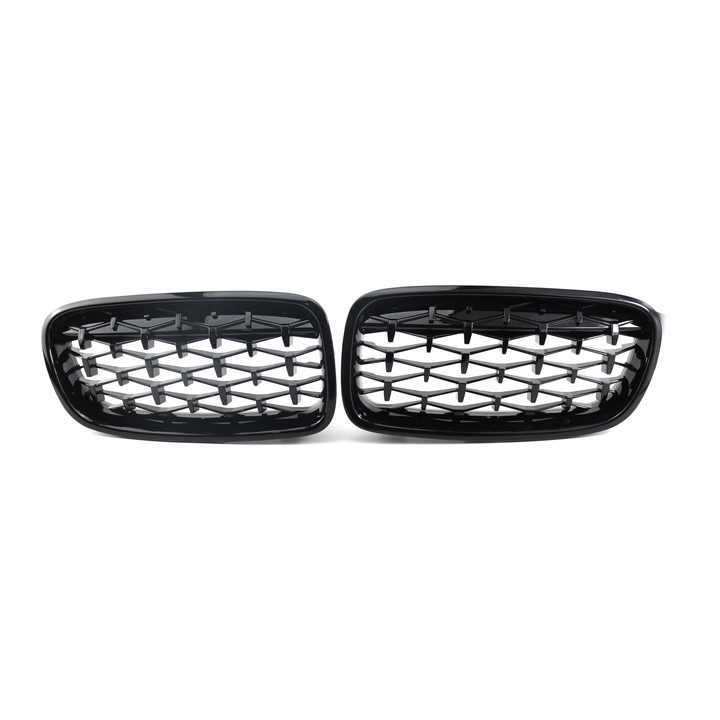 Car Body Parts  Car Front Bumper Grille for BMW 3 Series F30 F35 2012-IN Black Frame Chrome Black Point