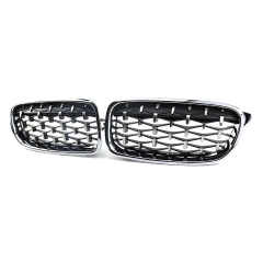 Hot Sale Auto Custom Diamond Sliver Front Bumper Mesh Grille Car Front Grille Fit for BMW 3Series F30 2012