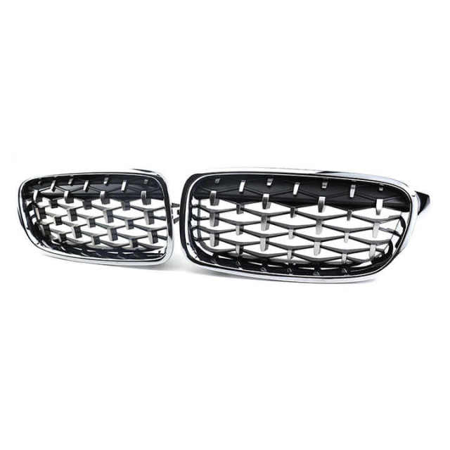 Hot Sale Auto Custom Diamond Sliver Front Bumper Mesh Grille Car Front Grille Fit for BMW 3Series F30 2012