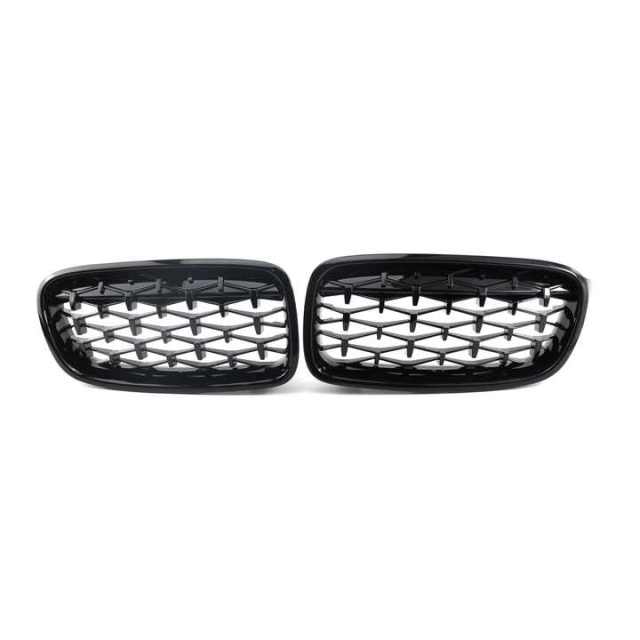 New Grill Diamond Style Car Front Bumper Grille for BMW 3 Series F30/F35 2012-IN Black Frame with Chrome/Black Piont