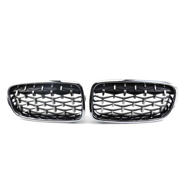 Car Parts OEM Diamond Sliver Front Bumper Mesh Radiator Grille Car Front Grille Fit for BMW 3Series F30 2012