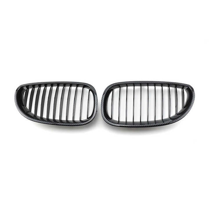 Gloss Black Single Slat Front Bumper Mesh Protector Guard Grille Car Front Grille Fit for BMW Series 5 E60 2003-2010