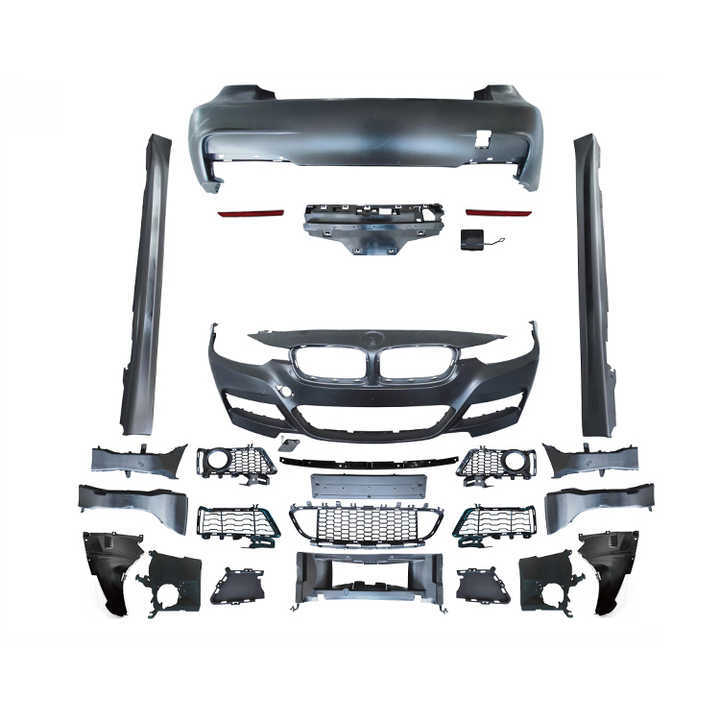 Vehicle Spare Parts for BMW 3 Series F30 F35 Upgrade to MT Car Bodykit for F30 MT Car Bumper Side Skirt Rear Bumper Diffuser