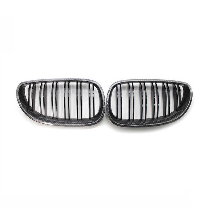 Auto Parts Carbon Look Dual Slat Front Bumper Mesh Radiator Grille Car Front Grille Fit for BMW 5Series E60 2003-2010,www.hongyangcorp.com,Auto Parts Carbon Look Dual Slat Front Bumper Mesh Radiator Grille Car Front Grille Fit for BMW 5Series E60 2003-2010
