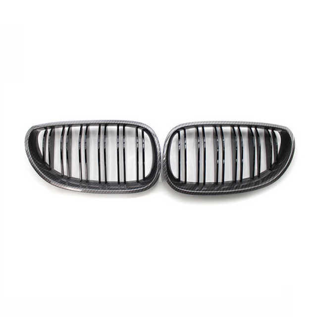 Auto Parts Carbon Look Dual Slat Front Bumper Mesh Radiator Grille Car Front Grille Fit for BMW 5Series E60 2003-2010,www.hongyangcorp.com,Auto Parts Carbon Look Dual Slat Front Bumper Mesh Radiator Grille Car Front Grille Fit for BMW 5Series E60 2003-2010