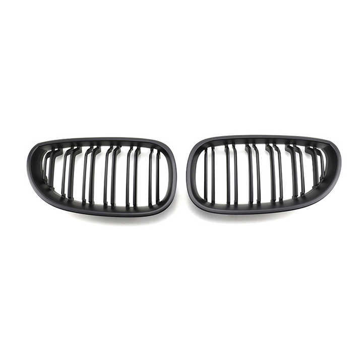 High Quality Car Grill Matte Black Double Line Front Bumper Car Grille for BMW 5 Series E60 2003-2010