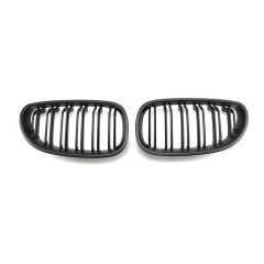 High Quality Car Grill Matte Black Double Line Front Bumper Car Grille for BMW 5 Series E60 2003-2010