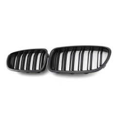 Automotive Parts Matte Black Dual Slat Front Bumper Mesh Grille Car Front Grille Fit for BMW 5Series F10 2010-2017,www.hongyangcorp.com,Automotive Parts Matte Black Dual Slat Front Bumper Mesh Grille Car Front Grille Fit for BMW 5Series F10 2010-2017