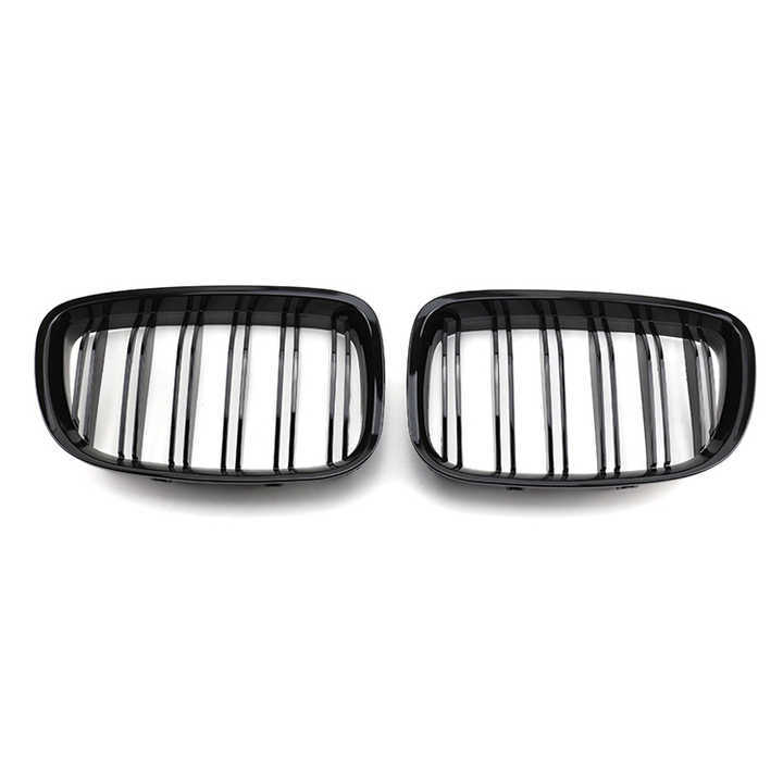 Accessories Car Double Slat Line Glossy Matte Black Mesh Front Car Grille for BMW 5 Series F07 GT 2009-2016,www.hongyangcorp.com,Accessories Car Double Slat Line Glossy Matte Black Mesh Front Car Grille for BMW 5 Series F07 GT 2009-2016
