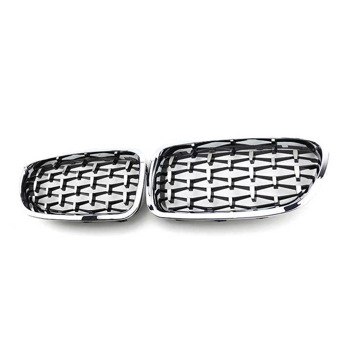 Auto Accessory Diamond Sliver OEM DIY Front Bumper Mesh Grille Car Front Grille Fit for BMW Series 5 F10 2010-2017