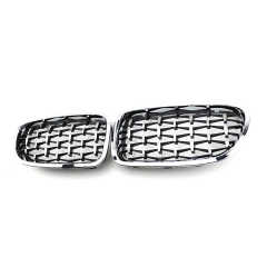 Auto Accessory Diamond Sliver OEM DIY Front Bumper Mesh Grille Car Front Grille Fit for BMW Series 5 F10 2010-2017