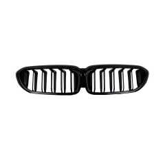 Auto Matte Black Single Slat Aftermarket Update Front Bumper Mesh Grille Car Front Grille Fit for BMW 5Series G30 2020