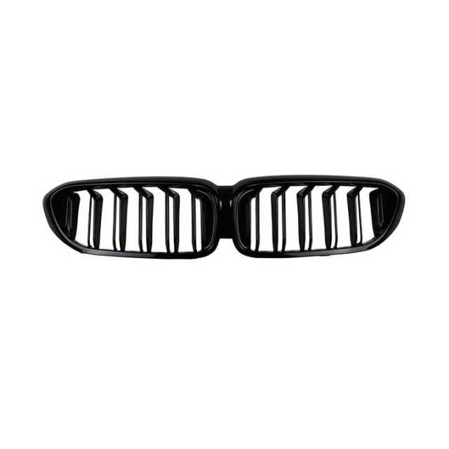 Auto Matte Black Single Slat Aftermarket Update Front Bumper Mesh Grille Car Front Grille Fit for BMW 5Series G30 2020