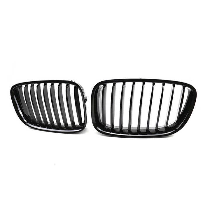 Automotive Matte Black Dual Slat Insert Front Bumper Mesh Radiator Grille Car Grille Fit for BMW Series 5 F07 2009-2016