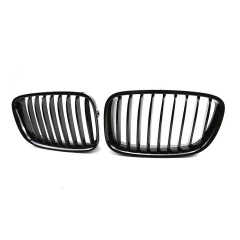 Automotive Matte Black Dual Slat Insert Front Bumper Mesh Radiator Grille Car Grille Fit for BMW Series 5 F07 2009-2016