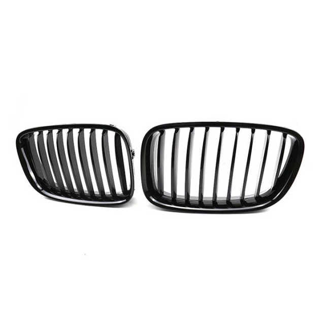 Automotive Matte Black Dual Slat Insert Front Bumper Mesh Radiator Grille Car Grille Fit for BMW Series 5 F07 2009-2016