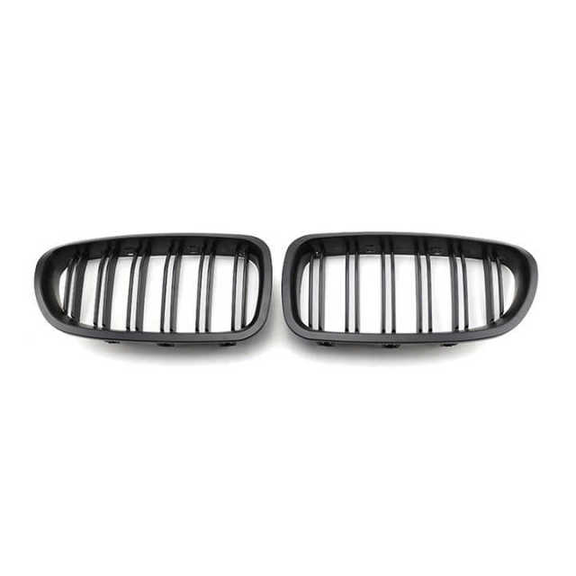 ABS Dual Slat Matte Black Car Front Grille for BMW 5 Series F10 F11 F18 2010-2017,www.hongyangcorp.com,ABS Dual Slat Matte Black Car Front Grille for BMW 5 Series F10 F11 F18 2010-2017
