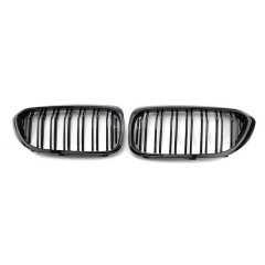 Car Decoration Accessories Double Slat Line Gloss Matte Black Auto Car Grill Front Grille for BMW 5 Series G30/G38 2018-2020