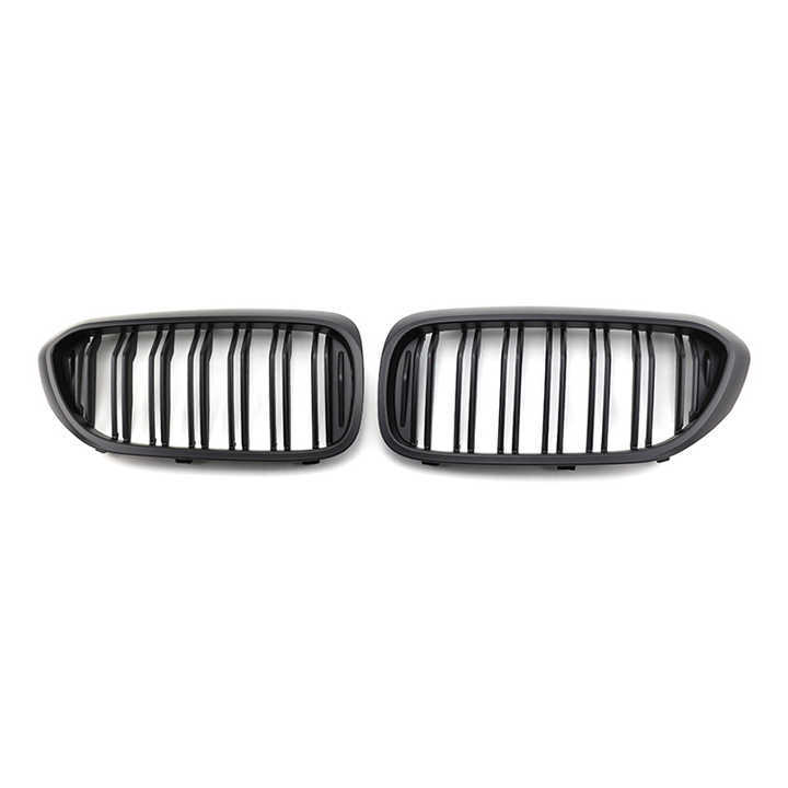 Car Parts Matte Black Dual Slat Design Front Bumper Mesh Radiator Grille Car Front Grille Fit for BMW G30 2017-2020,www.hongyangcorp.com,Car Parts Matte Black Dual Slat Design Front Bumper Mesh Radiator Grille Car Front Grille Fit for BMW G30 2017-2020