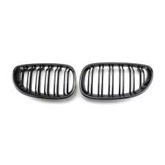 Auto Vehicle Modification Carbon Look Dual Slat Front Bumper Mesh Grille Car Front Grille Fit for BMW E60 2003-2010