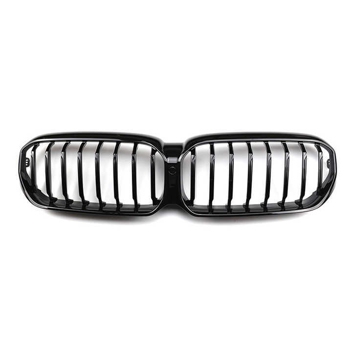 Carbon Look Dual Slat Paint Replacement Front Bumper Mesh Radiator Grille Car Front Grille Fit for BMW Series 5 G30 2020