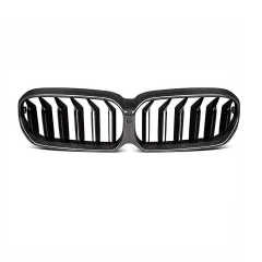 Auto Parts for Car Double Single Slat Gloss Matte Black Carbon Look Front Grille for BMW 5 Series G30/G38 2020-IN 2022