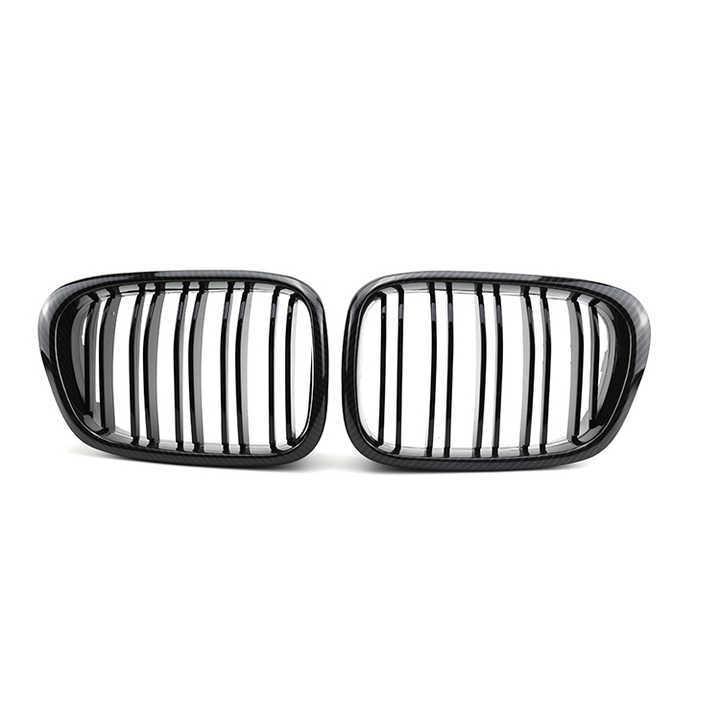 Car Parts Kit Carbon Look Dual Slat Front Bumper Mesh Shutter Grille Car Front Grille Fit for BMW Series 5 E39 2002-2004,www.hongyangcorp.com,Car Parts Kit Carbon Look Dual Slat Front Bumper Mesh Shutter Grille Car Front Grille Fit for BMW Series 5 E39 2002-2004