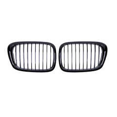 Car's Matte Black Single Slat Front Bumper Mesh Protector Radiator Grille Car Grille Fit for BMW Series 5 E39 2002-2004