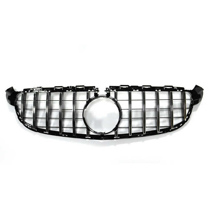 High Configuration Custom GT Style Silver Car Grille for Mercedes Benz C Class W205 C63 2015-IN 2020,www.hongyangcorp.com,High Configuration Custom GT Style Silver Car Grille for Mercedes Benz C Class W205 C63 2015-IN 2020