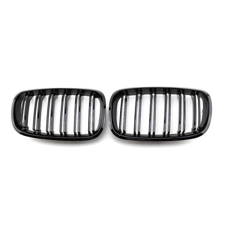 Auto Parts Gloss Black Dual Slat Universal Front Bumper Mesh Grille Car Front Grille Fit for BMW Series X5 E70 2008-2014,www.hongyangcorp.com,Auto Parts Gloss Black Dual Slat Universal Front Bumper Mesh Grille Car Front Grille Fit for BMW Series X5 E70 2008-2014