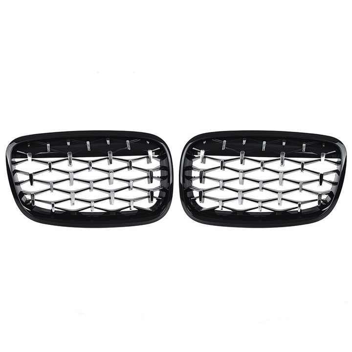 Auto Body Kits Diamond Half Silver Front Bumper Mesh Grille Car Front Grille Fit for BMW Series X5 E70 2008-2014,www.hongyangcorp.com,Auto Body Kits Diamond Half Silver Front Bumper Mesh Grille Car Front Grille Fit for BMW Series X5 E70 2008-2014