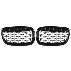 Auto Body Kits Diamond Half Silver Front Bumper Mesh Grille Car Front Grille Fit for BMW Series X5 E70 2008-2014,www.hongyangcorp.com,Auto Body Kits Diamond Half Silver Front Bumper Mesh Grille Car Front Grille Fit for BMW Series X5 E70 2008-2014