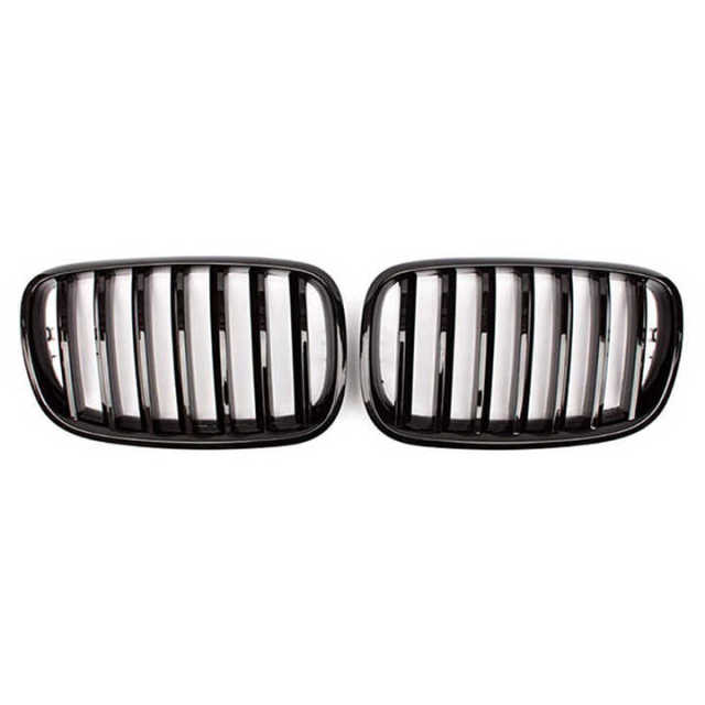 Gloss Black Single Slat Front Bumper Mesh Grille Car Front Grille Fit for BMW Series X5 E70 2008-2014,www.hongyangcorp.com,Gloss Black Single Slat Front Bumper Mesh Grille Car Front Grille Fit for BMW Series X5 E70 2008-2014