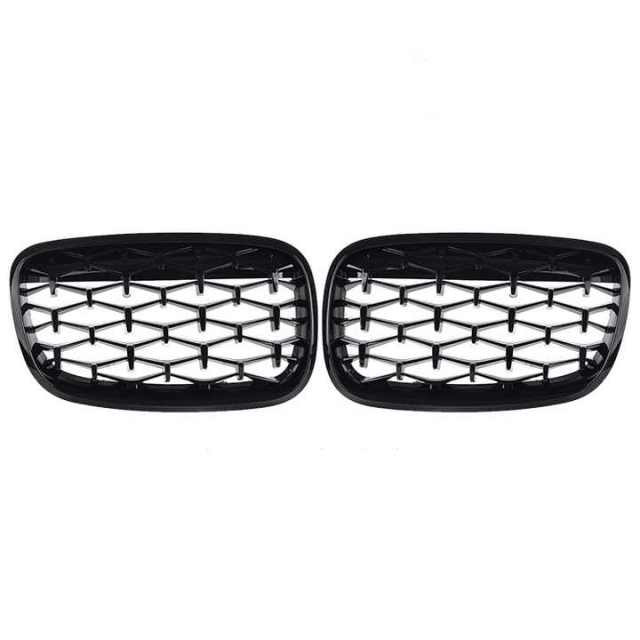 Car Body Kits Diamond Black Front Bumper Mesh Radiator Grille Car Front Grille Fit for BMW Series X5 E70 2008-2014,www.hongyangcorp.com,Car Body Kits Diamond Black Front Bumper Mesh Radiator Grille Car Front Grille Fit for BMW Series X5 E70 2008-2014