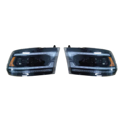 Auto Parts Car Front Headlights 2 Halogen Lens White Day Light Led Turn signal Lamp for Dodge RAM 2009-2018,www.hongyangcorp.com,Auto Parts Car Front Headlights 2 Halogen Lens White Day Light Led Turn signal Lamp for Dodge RAM 2009-2018