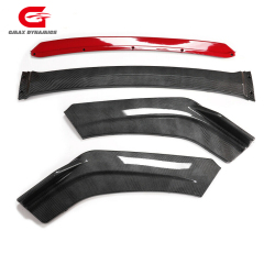 PP Body Kit Glossy Black 4pcs Front Bumper Spoiler Lip With Red Part for Universal Cars Body Kit for Cars