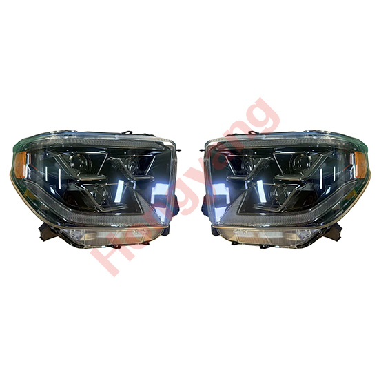 Auto Parts 3 LED Lens Head Lamp Headlights Yellow Turn signal Lamp Chrome Plated Decorative Frame for Toyota Tundra 2014-2018,www.hongyangcorp.com,Auto Parts 3 LED Lens Head Lamp Headlights Yellow Turn signal Lamp Chrome Plated Decorative Frame for Toyota Tundra 2014-2018