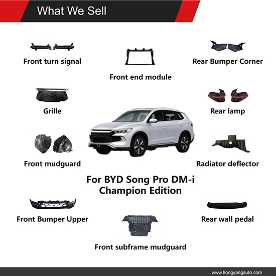 Auto Parts Car Rear Bumper Lower for BYD Song Pro DM-i Champion Rear Bumper Corner OE:SLFA-2804113,SLFA-2804111C,SLFA-2804112C,www.hongyangcorp.com,Auto Parts Car Rear Bumper Lower for BYD Song Pro DM-i Champion Rear Bumper Corner OE:SLFA-2804113,SLFA-2804111C,SLFA-2804112C