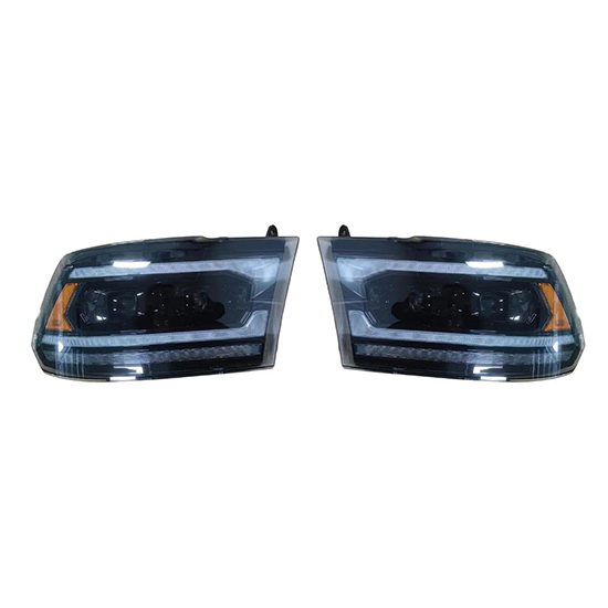 Auto Parts Car Front Headlights 2 Halogen Lens White Day Light Led Turn signal Lamp for Dodge RAM 2009-2018,www.hongyangcorp.com,Auto Parts Car Front Headlights 2 Halogen Lens White Day Light Led Turn signal Lamp for Dodge RAM 2009-2018