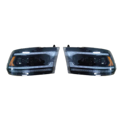 Auto Parts Car Front Headlights 2 Halogen Lens White Day Light Led Turn signal Lamp for Dodge RAM 2009-2018,www.hongyangcorp.com,Auto Parts Car Front Headlights 2 Halogen Lens White Day Light Led Turn signal Lamp for Dodge RAM 2009-2018