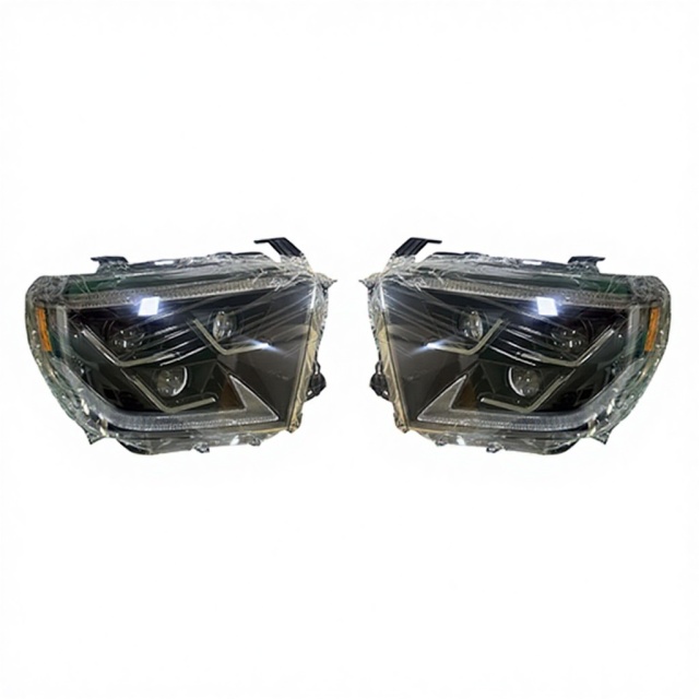 Auto Parts 3 LED Lens Head Lamp Headlights Smoke Plated Decorative Frame for Toyota Tundra 2014-2018,www.hongyangcorp.com,Auto Parts 3 LED Lens Head Lamp Headlights Smoke Plated Decorative Frame for Toyota Tundra 2014-2018