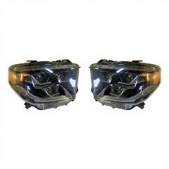 Auto Parts 3 LED Lens Head Lamp Headlights Yellow Turn signal Lamp Chrome Plated Decorative Frame for Toyota Tundra 2014-2018,www.hongyangcorp.com,Auto Parts 3 LED Lens Head Lamp Headlights Yellow Turn signal Lamp Chrome Plated Decorative Frame for Toyota Tundra 2014-2018