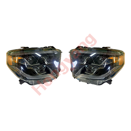 Auto Parts 3 LED Lens Head Lamp Headlights Smoke Plated Decorative Frame for Toyota Tundra 2014-2018,www.hongyangcorp.com,Auto Parts 3 LED Lens Head Lamp Headlights Smoke Plated Decorative Frame for Toyota Tundra 2014-2018