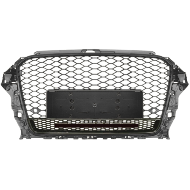 Car Auto Spare Parts Bodykit No Logo Grille for Audi A3-(2014-2016) Upgrade to RS3-(2014-2016)  Style/Black 2014 2015 2016,www.hongyangcorp.com,Car Auto Spare Parts Bodykit No Logo Grille for Audi A3-(2014-2016) Upgrade to RS3-(2014-2016)  Style/Black 2014 2015 2016