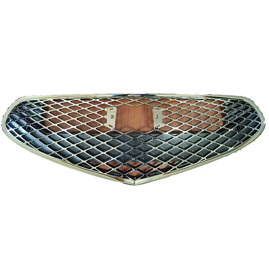 AUTO Front Grille Mesh Bumper Grill Replacement for Genesis G70 2022-2023 Grille Black Chromium with Hole  86366-G9500
