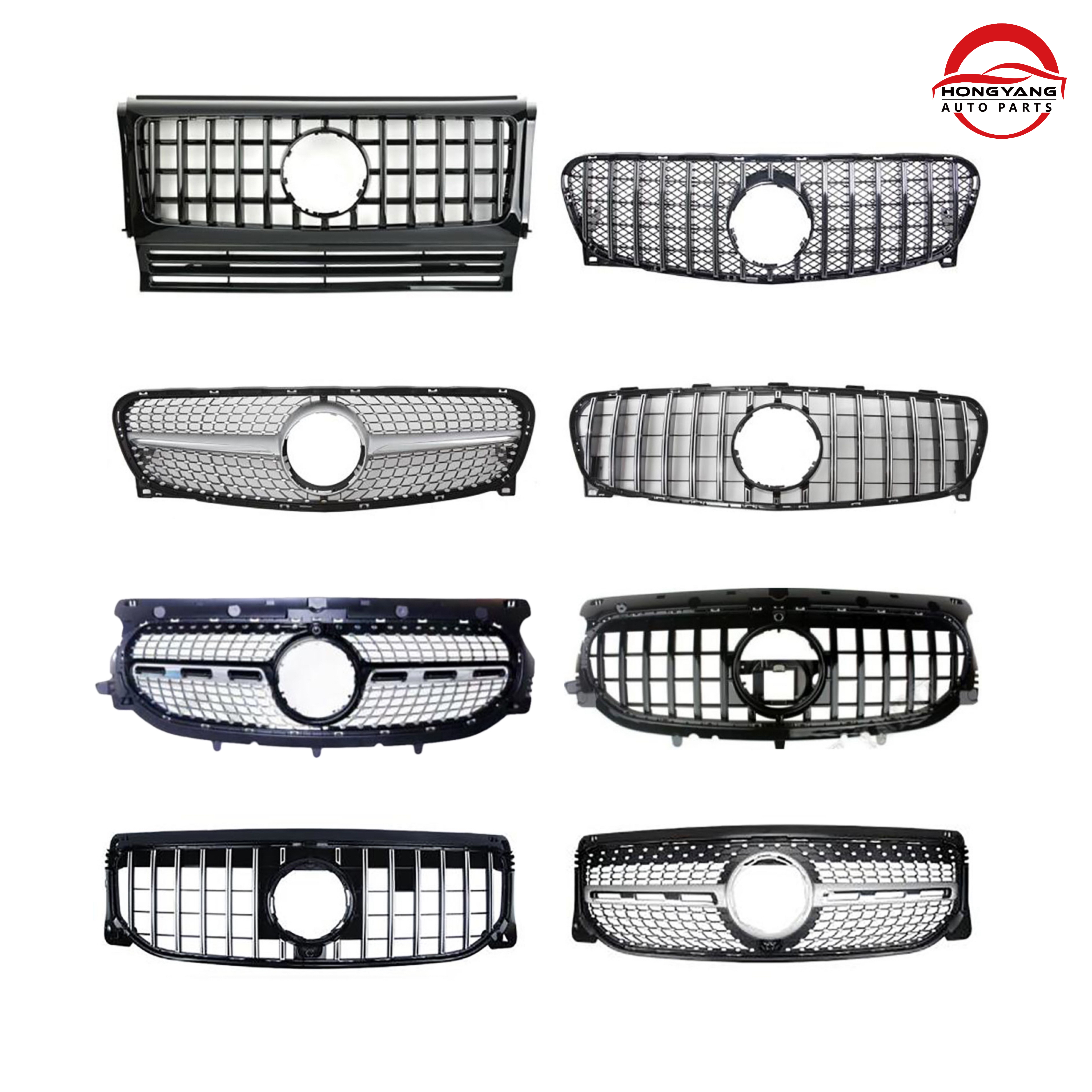 Facelift Kit GTR/Diamond Bumper Grille for Mercedes Benz Class G W463 GLA X156 H247 GLB W247,www.hongyangcorp.com,Facelift Kit GTR/Diamond Bumper Grille for Mercedes Benz Class G W463 GLA X156 H247 GLB W247