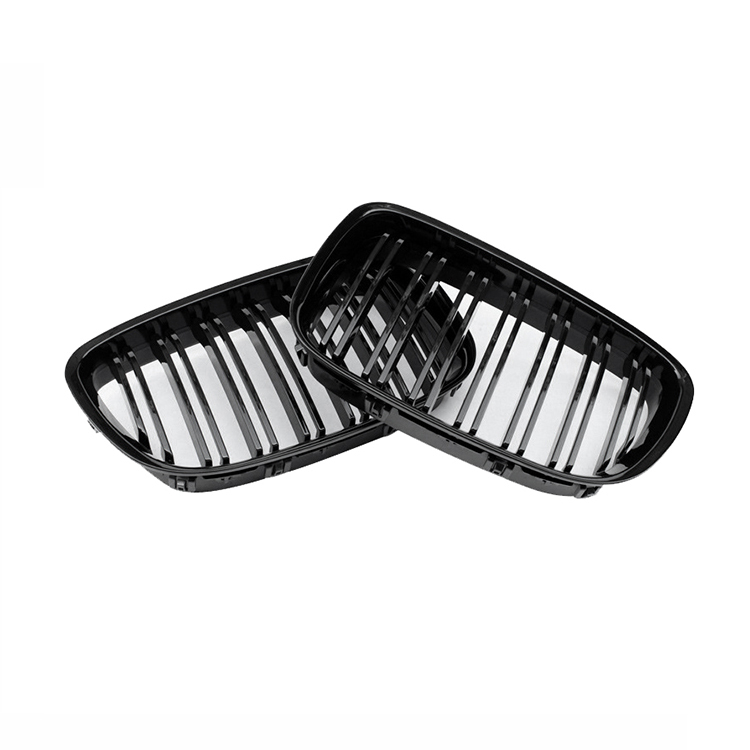 Replacement Front Bumper Grille for BMW 5 Series F07 GT Double Line Gloss Black 2009-2016