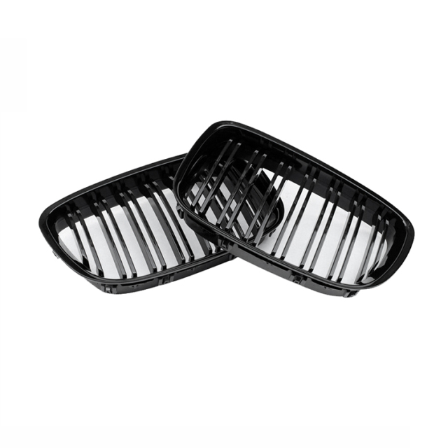 Replacement Front Bumper Grille for BMW 5 Series F07 GT Double Line Gloss Black 2009-2016