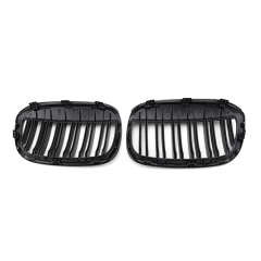 Factory Price Auto Parts M Color/Carbon Look Double Slat Car Front Bumper Mesh Grill for BMW X1 Series F48 2015