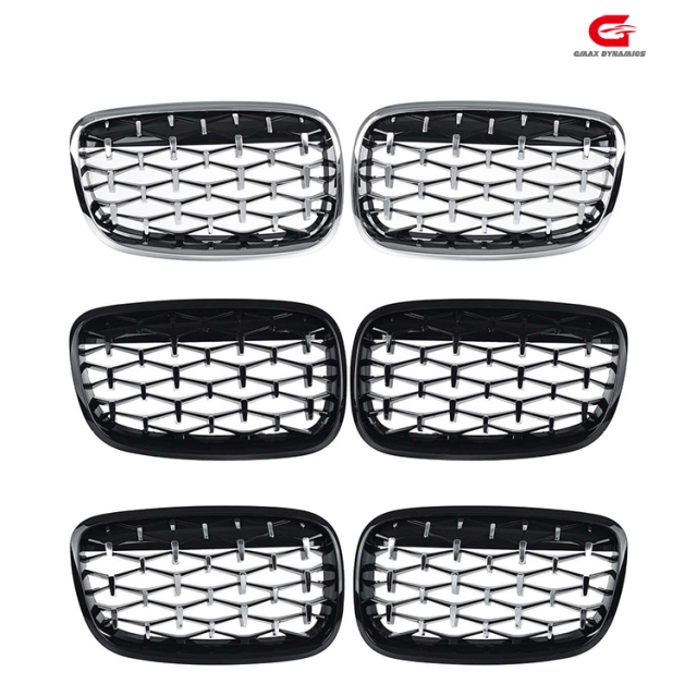 Automobile Diamond Half Silver Auto Front Bumper Mesh Radiator Grille Car Front Grille Fit for BMW Series X5 E70 2008-2014,www.hongyangcorp.com,Automobile Diamond Half Silver Auto Front Bumper Mesh Radiator Grille Car Front Grille Fit for BMW Series X5 E70 2008-2014